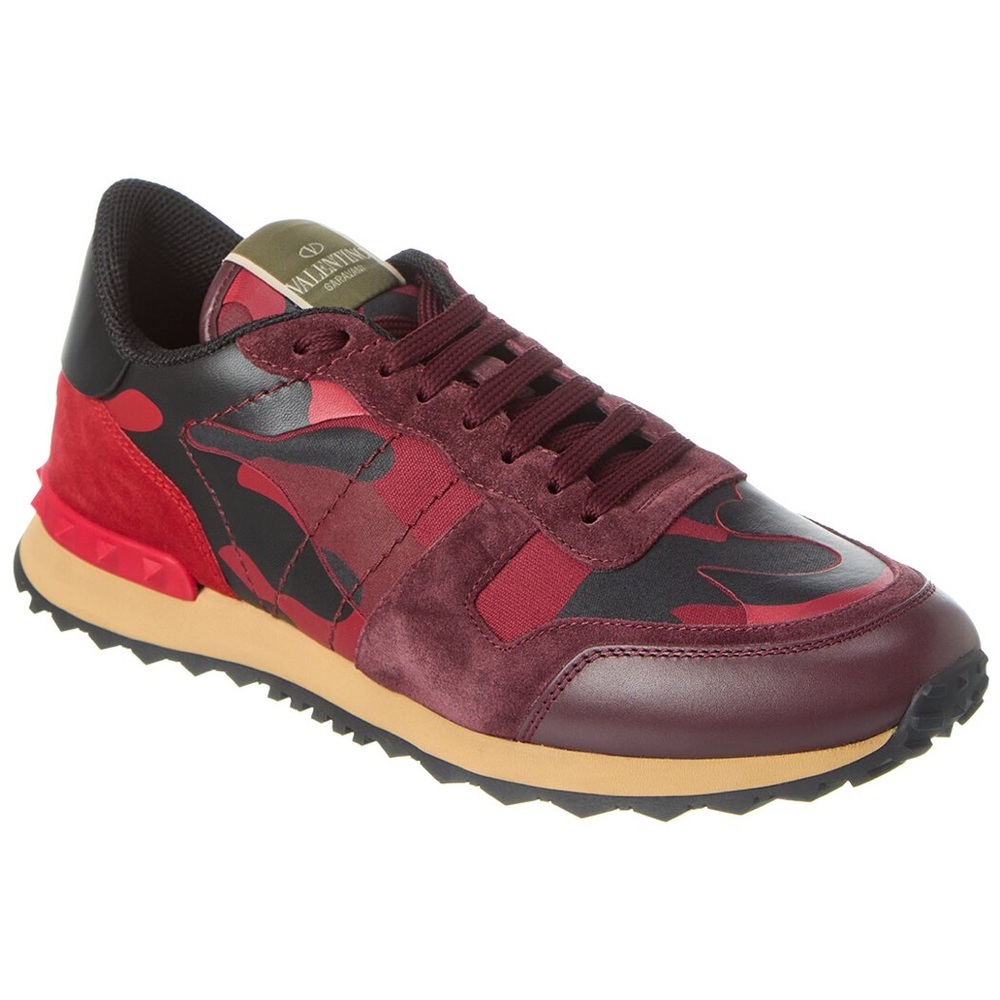 VALENTINO GARAVANI
Colorblock Leather & Suede Sneakers